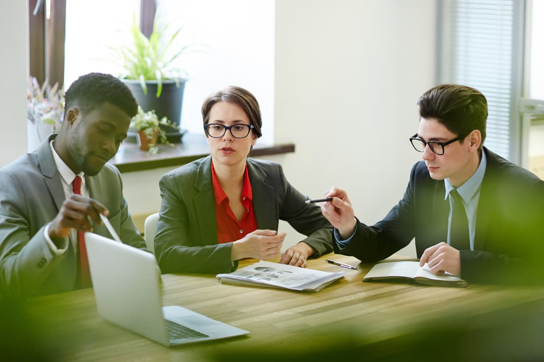 Professional financial consulting session